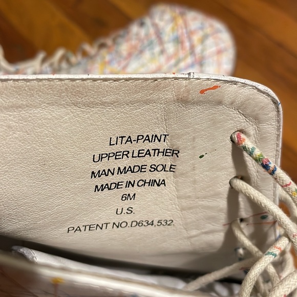 Jeffrey Campbell Lita Paint Splatter Ankle Boots - Picture 4 of 5